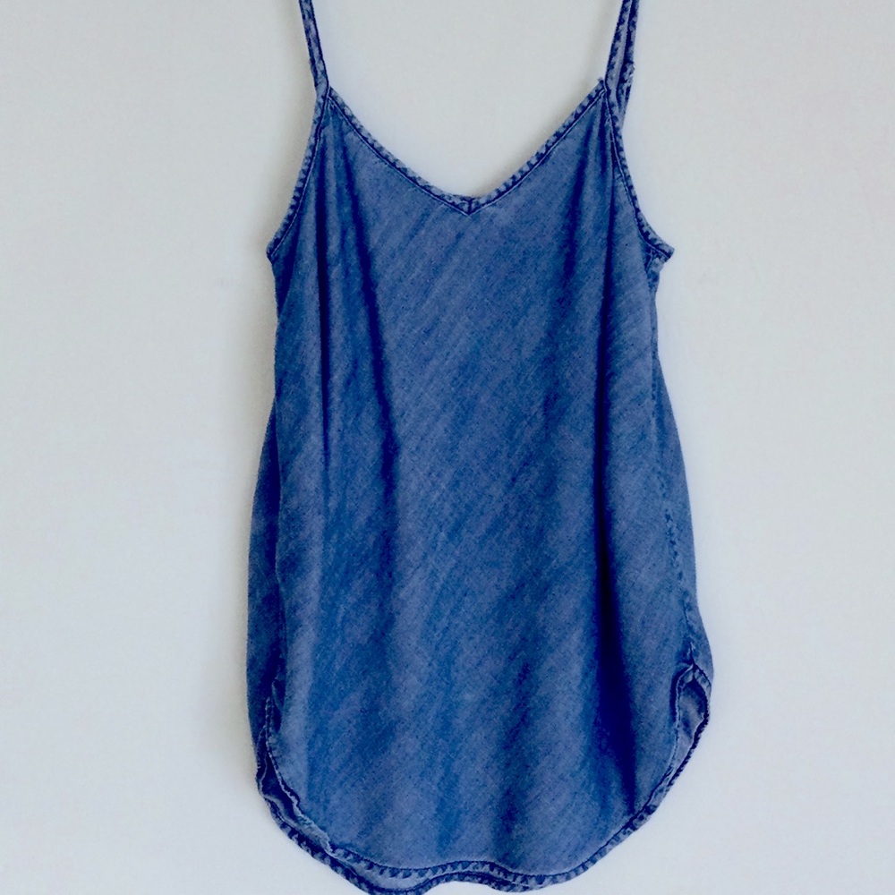 Gap Denim Camisole Top with Adjustable Straps Sz XS runs big